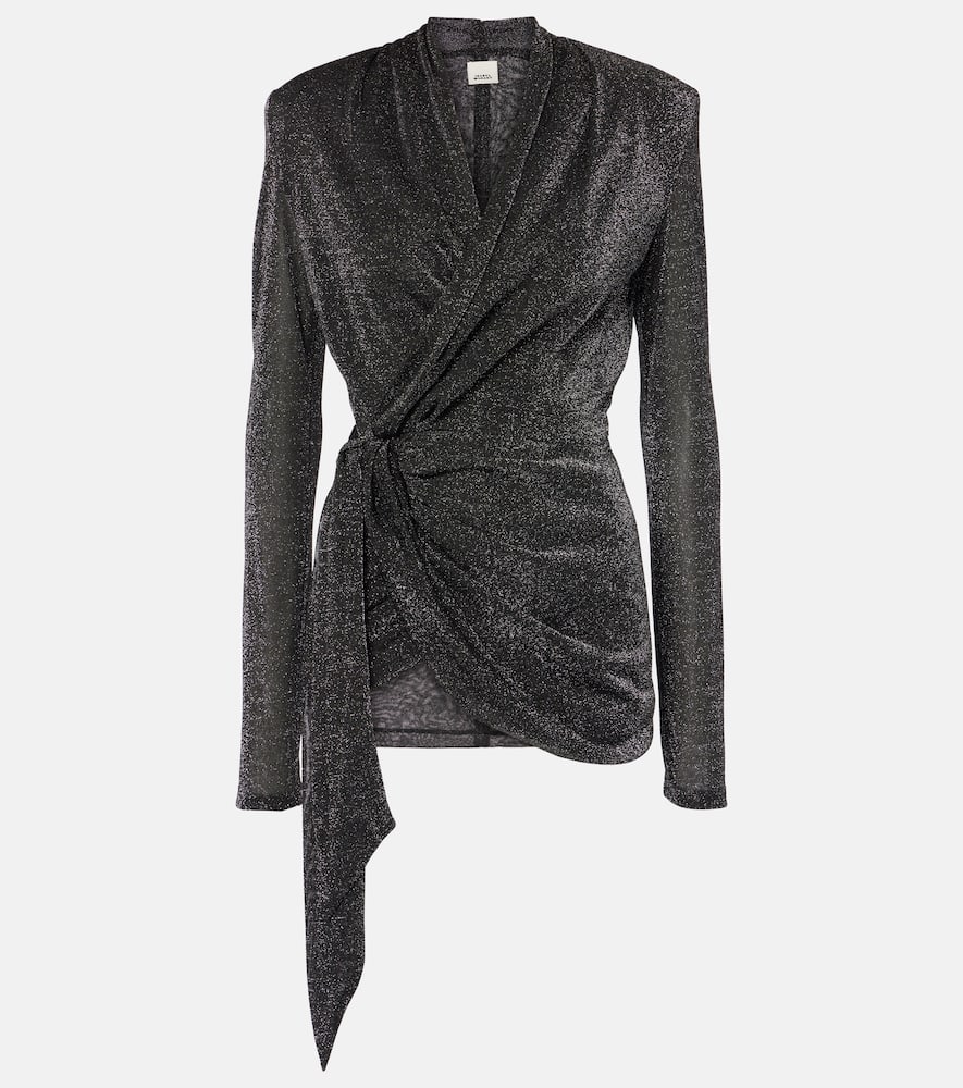 Cinay lamé wrap top