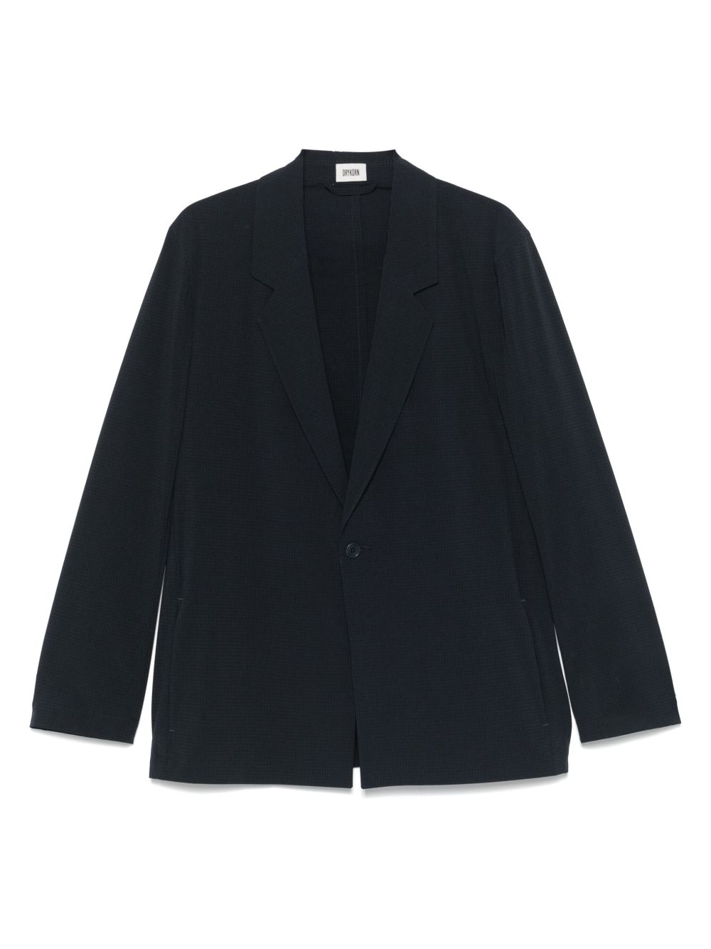 Logo-appliqué blazer - Blue