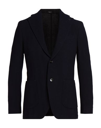 Man Blazer Navy Size 36 Virgin Wool, Elastane
