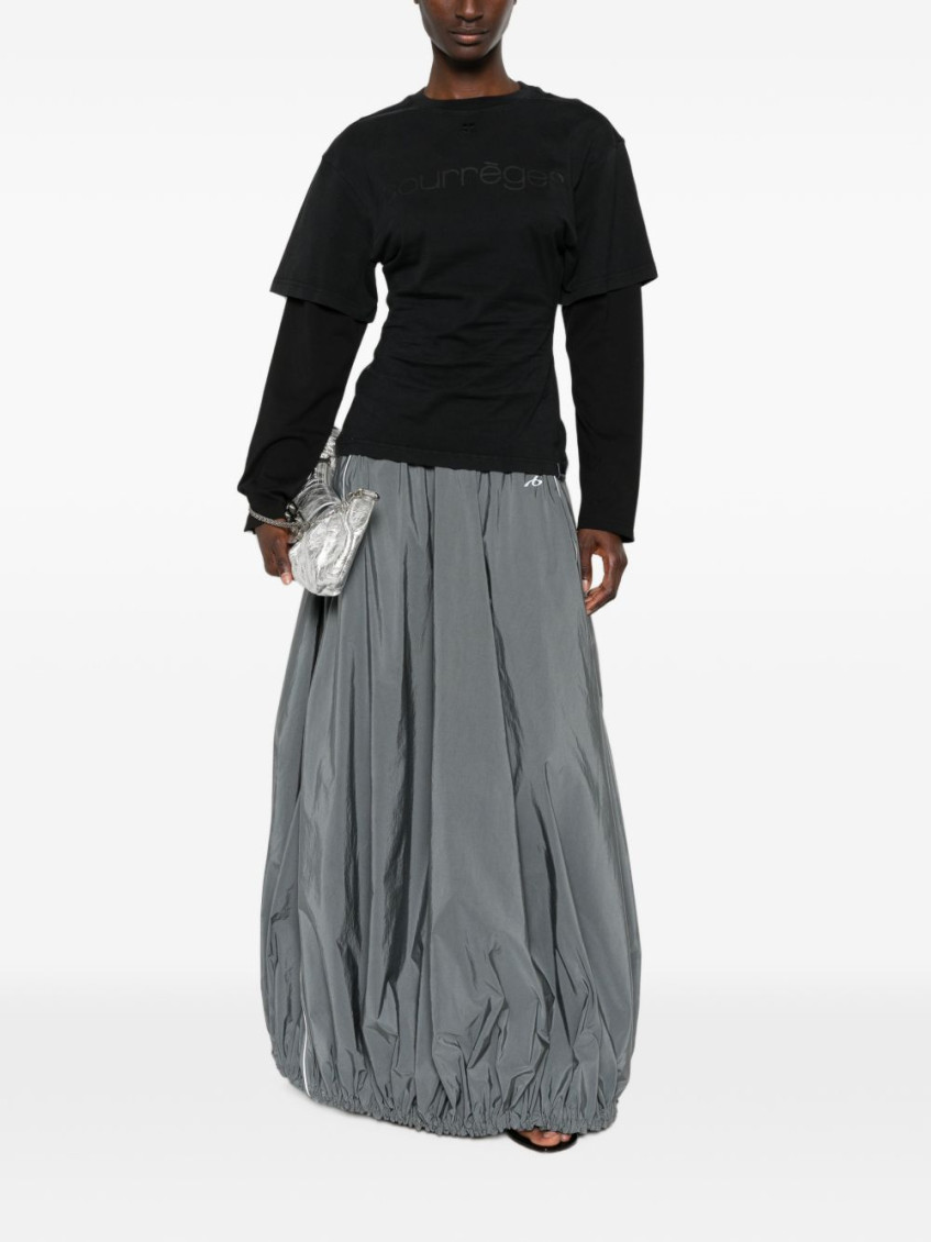 Logo-embroidered Layered T-shirt