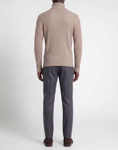 Man Turtleneck Taupe Size XL Merino Wool, Acrylic