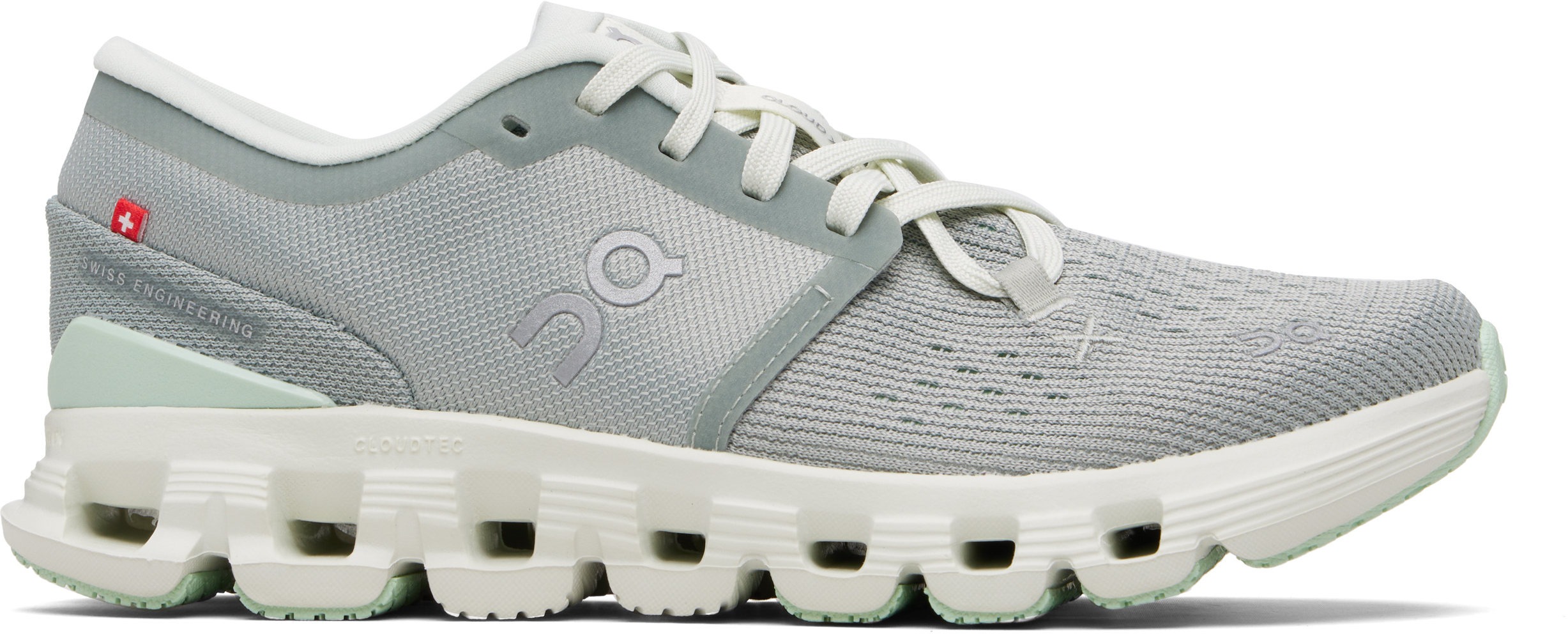 Gray & Green Cloud X 4 Sneakers