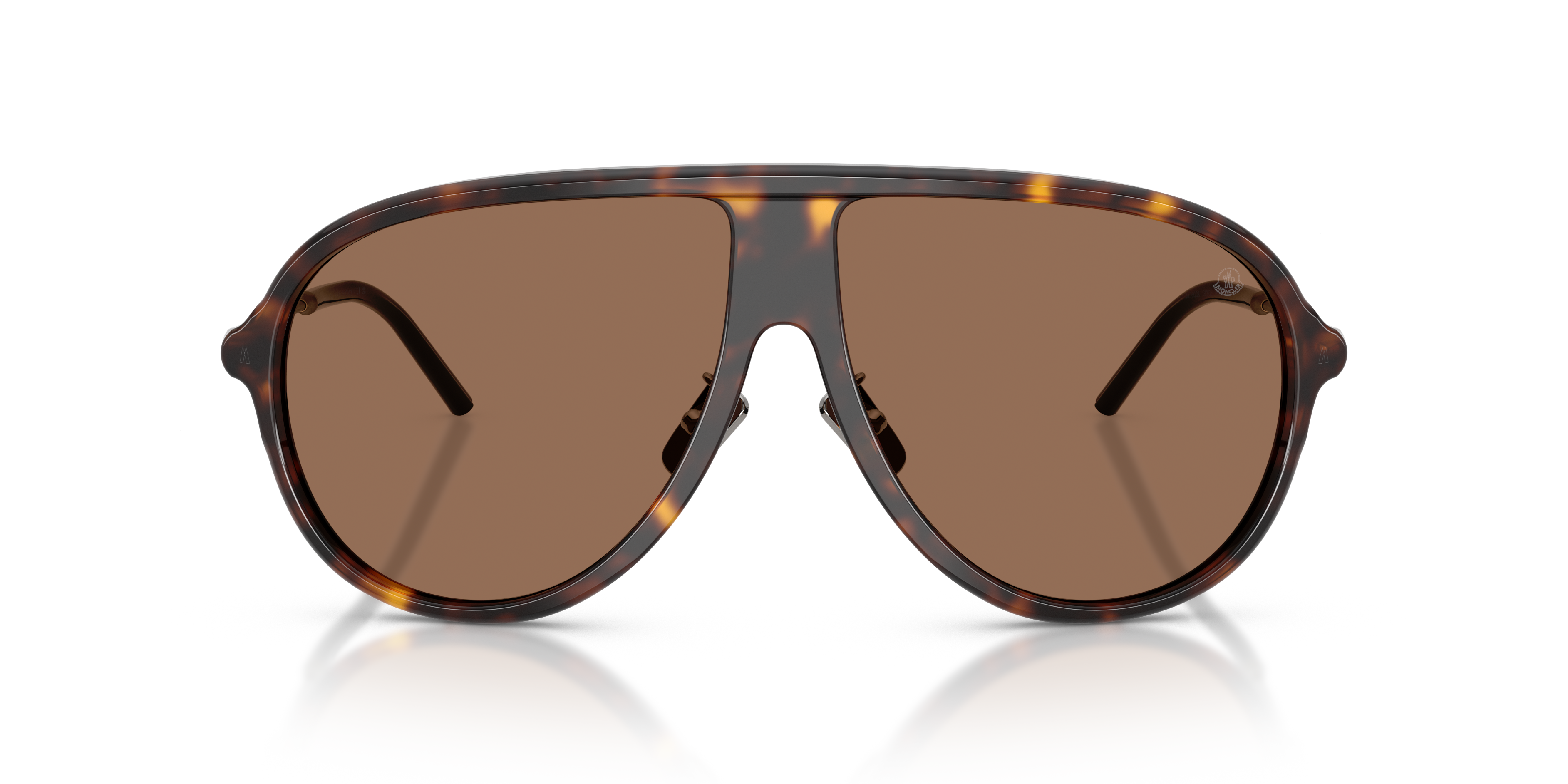 Moncler Unisex Moncler ME6009 GLYDE 300273 Sunglasses Acetate Turtle Brown Pilot Norma