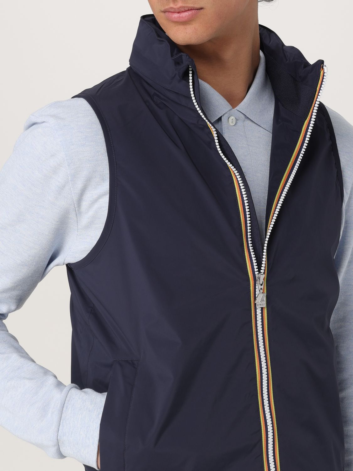 Coat Men color Blue