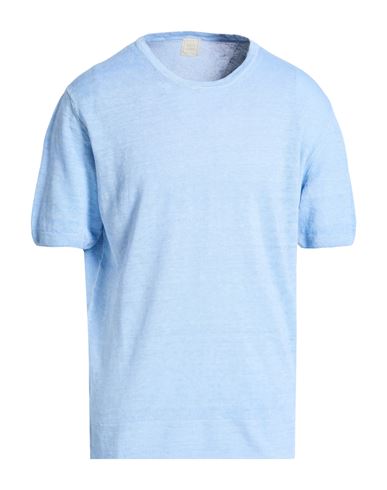 Man Sweater Light blue Size 3XL Linen