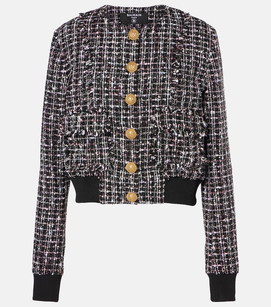 Tweed bomber jacket