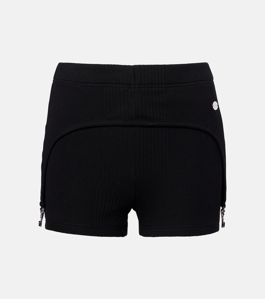 Ribbed-knit cotton jersey shorts