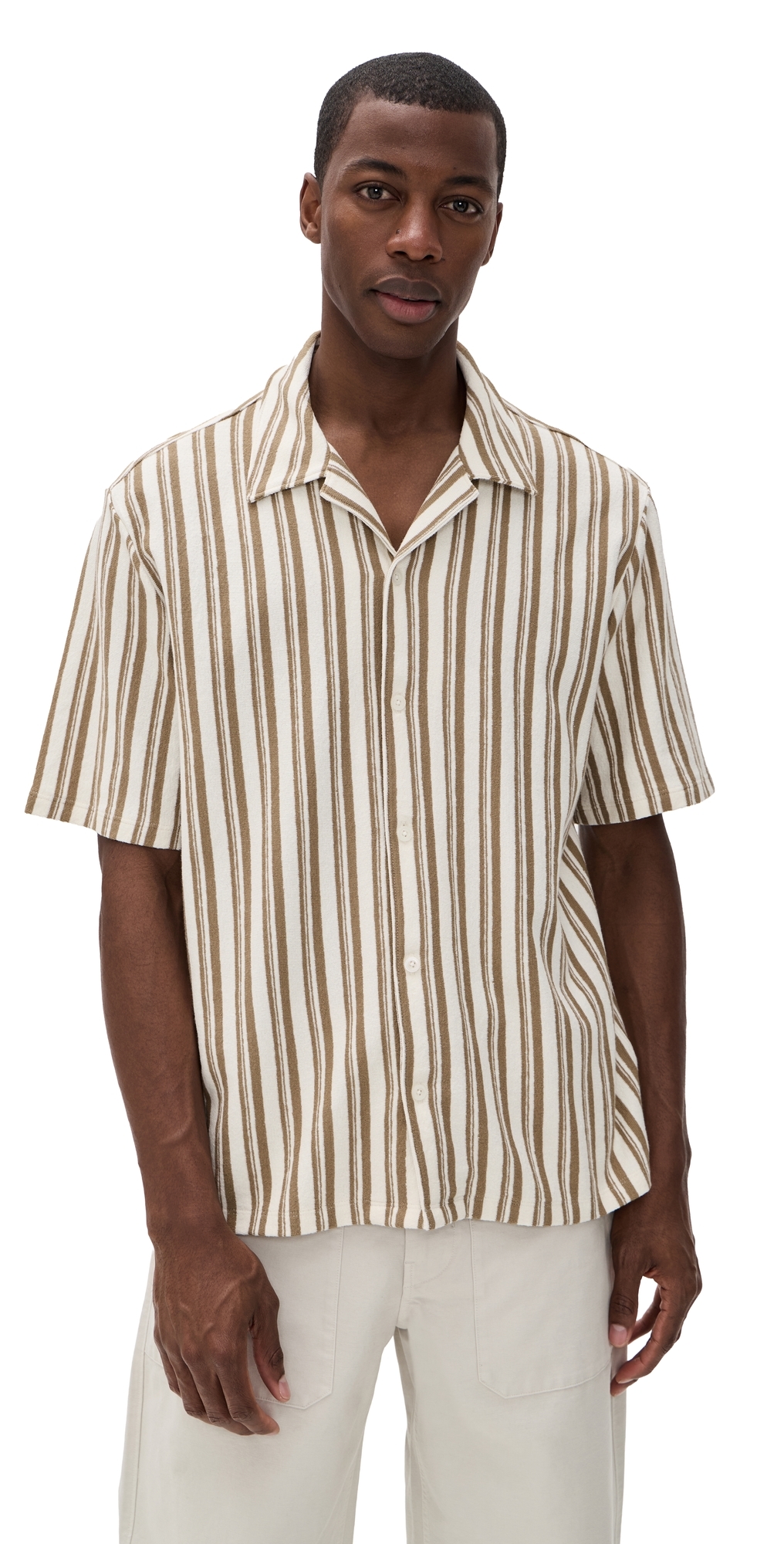 Cotton Stripe Shirt Stripe Maple Seed