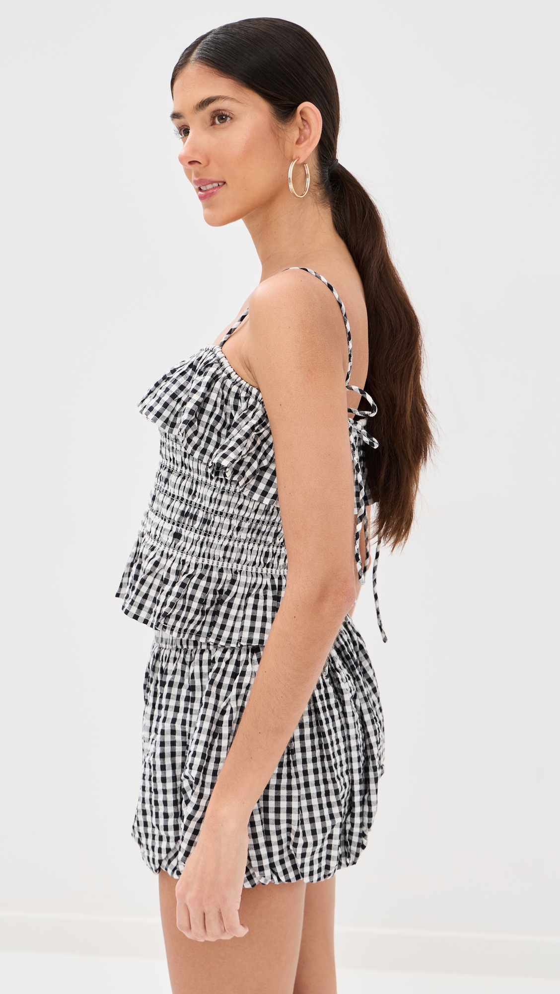 Clara Sideshow Check Top Multi Color