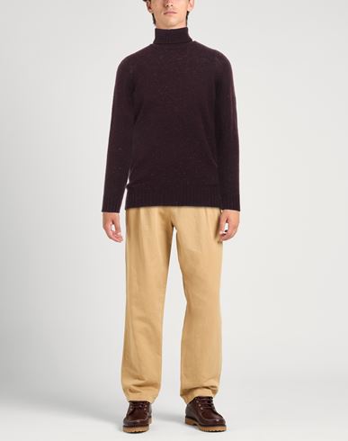 Man Turtleneck Plum Size 36 Virgin Wool, Cashmere, Polyamide