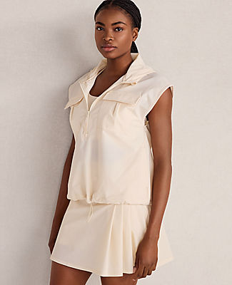 Ann Taylor Haven Well Within Woven Nylon Hooded Vest