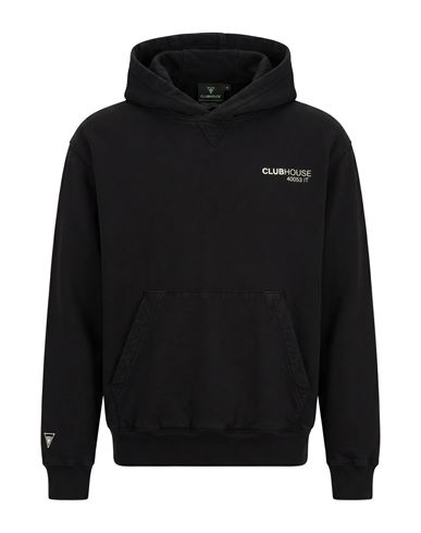 Man Sweatshirt Black Size L Cotton