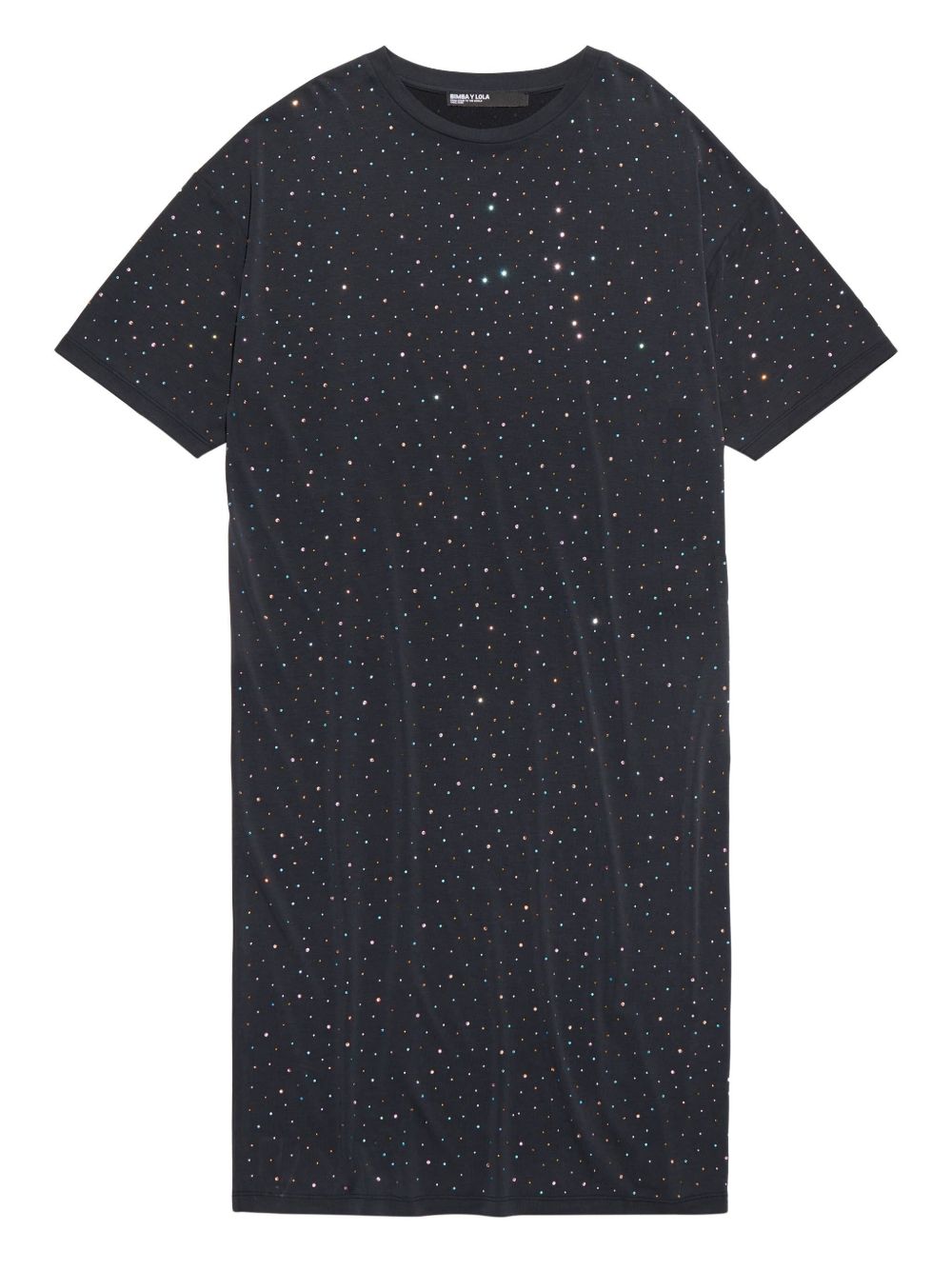 Bimba y Lola rhinestone midi dress - Black