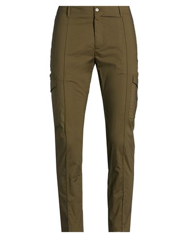 Man Pants Military green Size 30 Cotton, Elastane