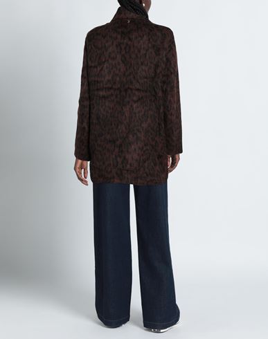 Woman Coat Chocolate brown Size 6 Virgin Wool, Alpaca wool, Polyamide