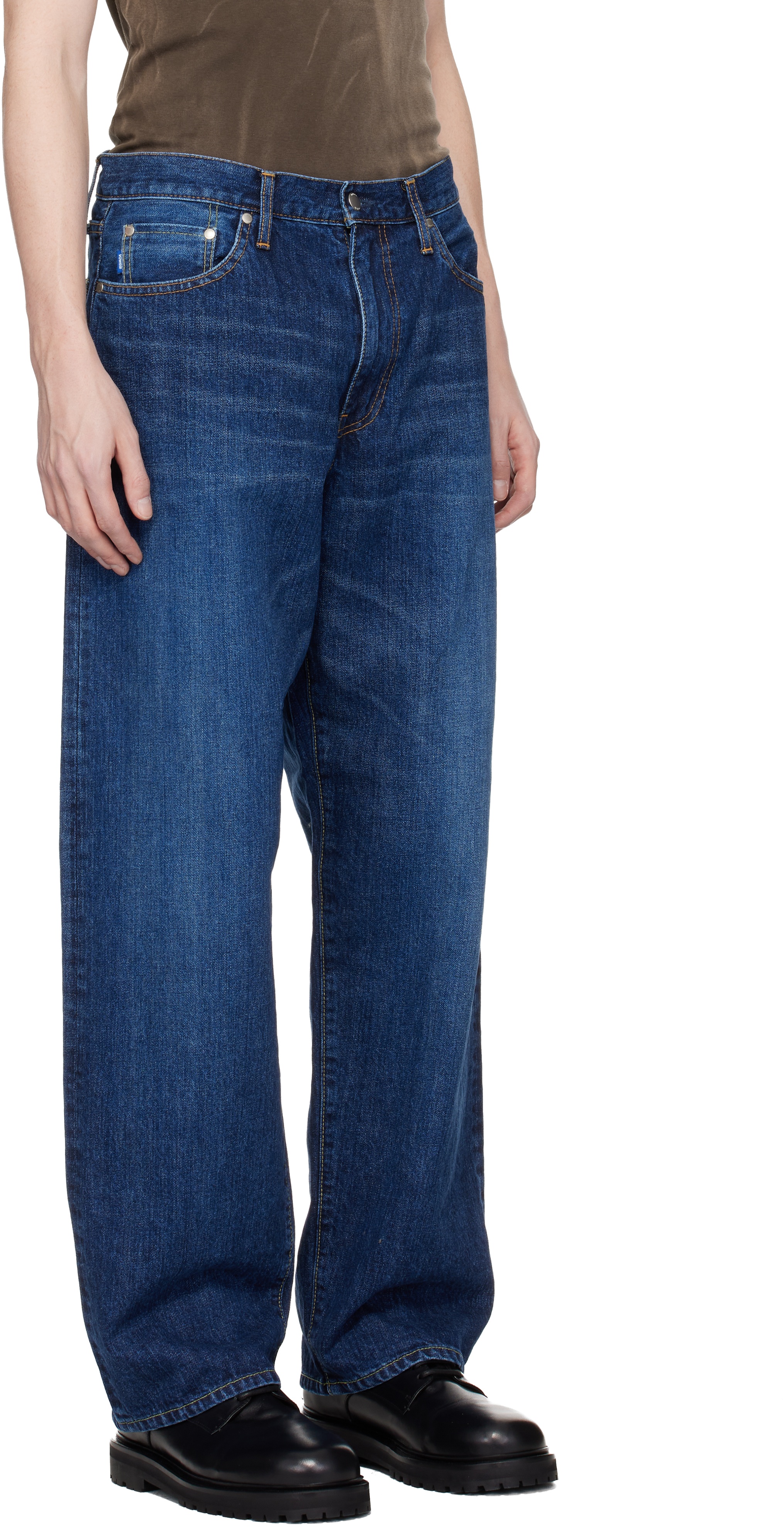 Navy Baggy Denim Jeans