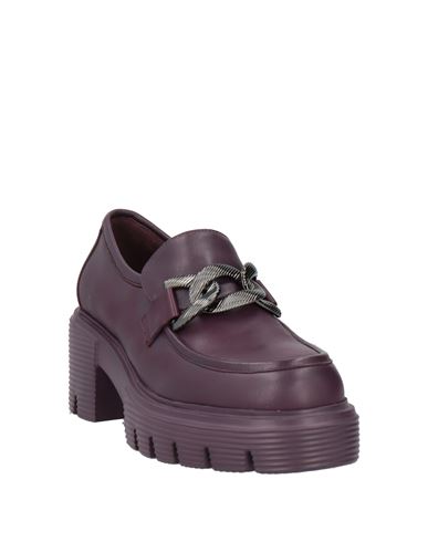 Woman Loafers Plum Size 5 Leather