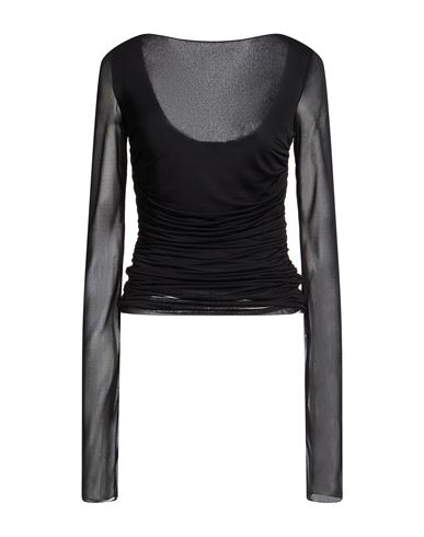 Woman Top Black Size XL Viscose, Polyester