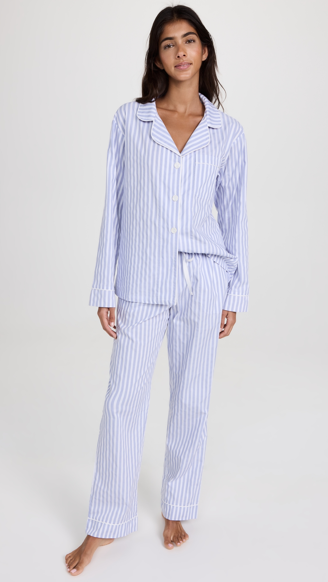 Classic Stripe Pajama Set Blue
