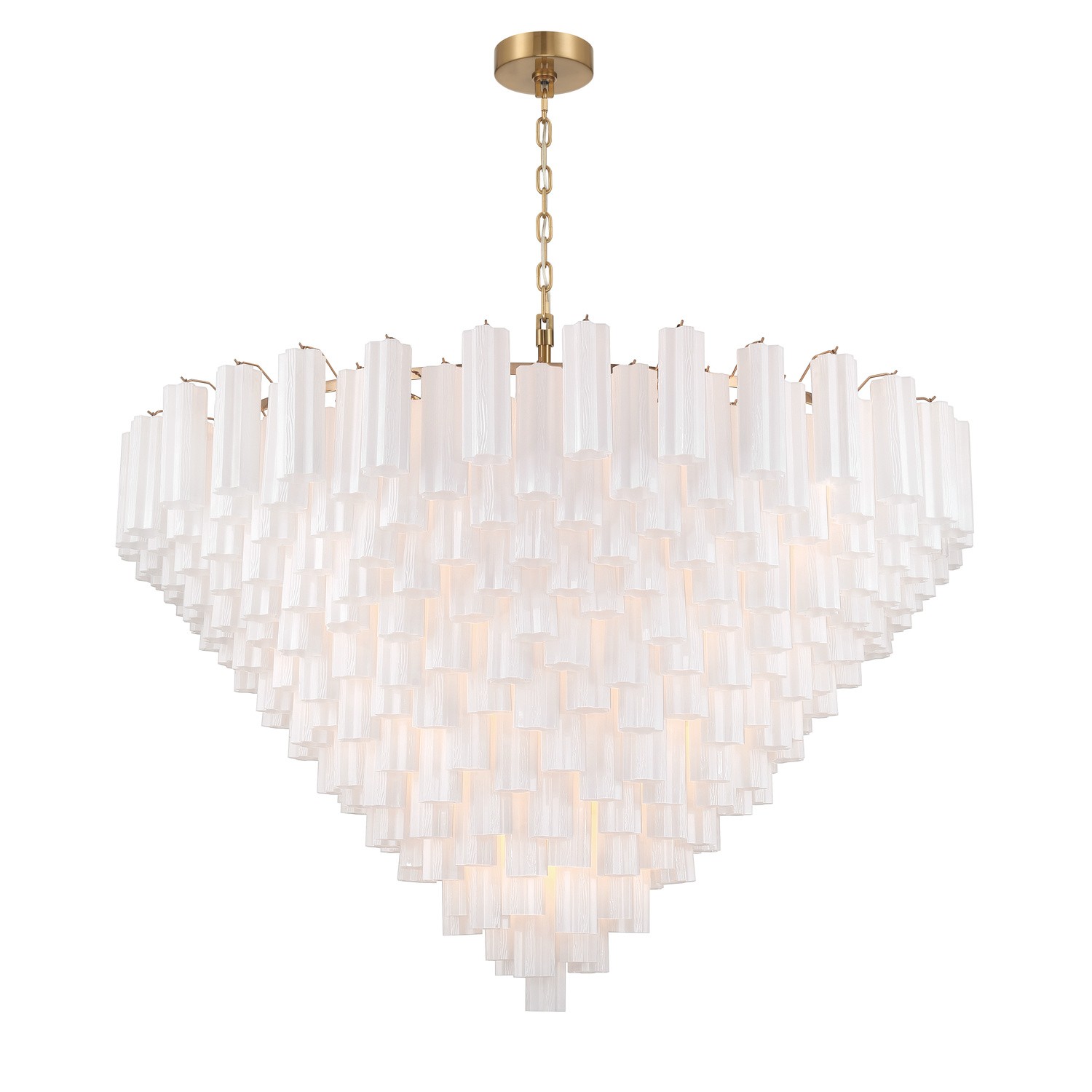 Aged Brass 40 Light Chandelier from the Addis Collection