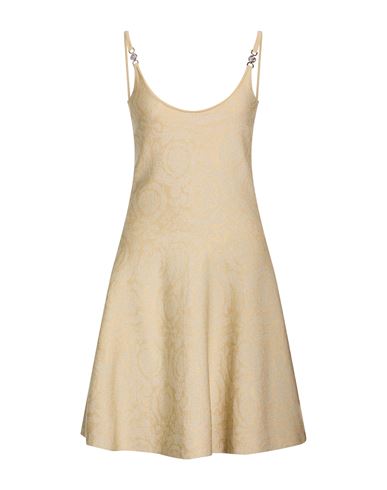Woman Mini dress Beige Size 4 Viscose, Polyamide, Metallic Polyester, Elastane