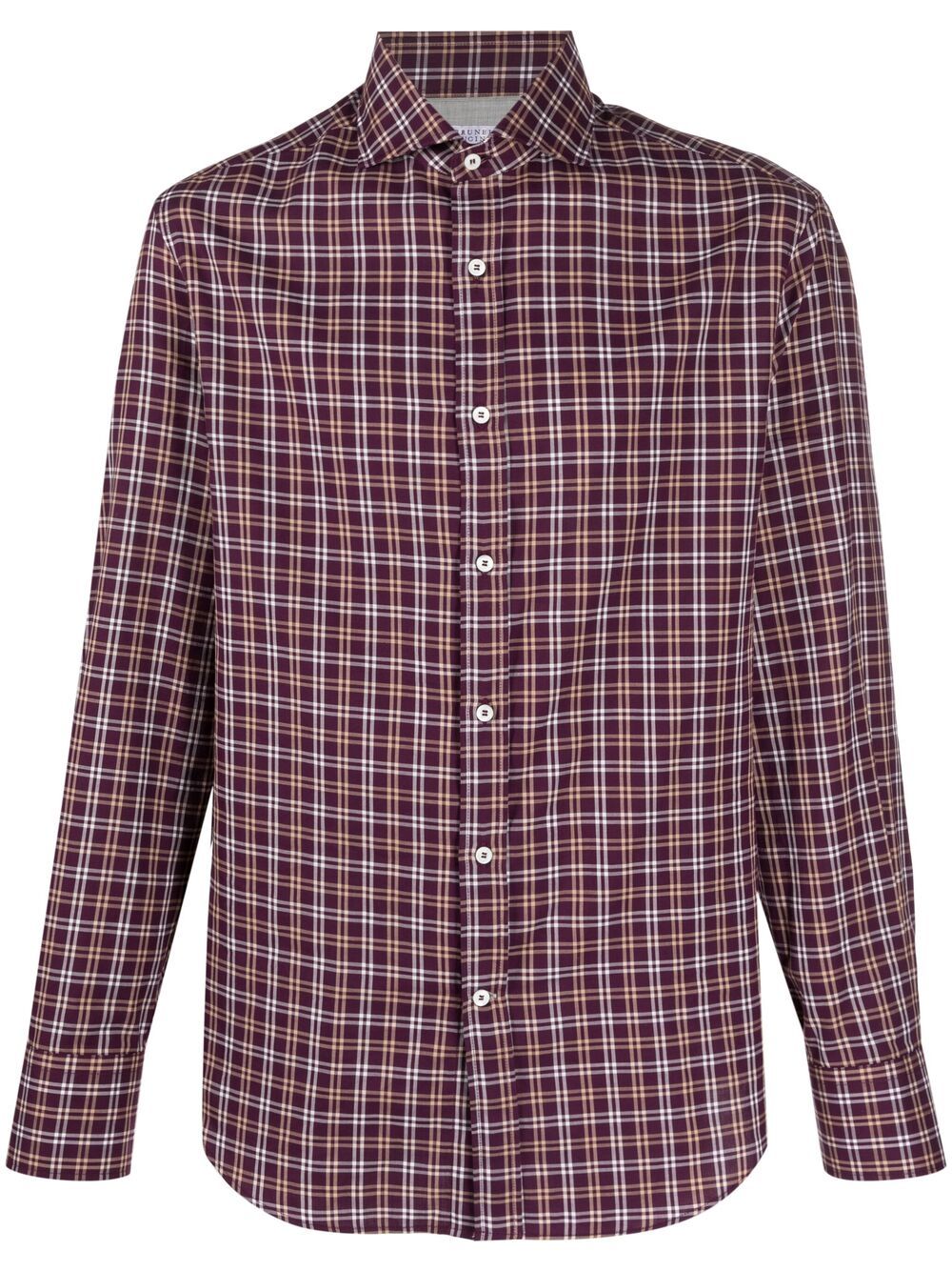 Checked cotton shirt - Purple