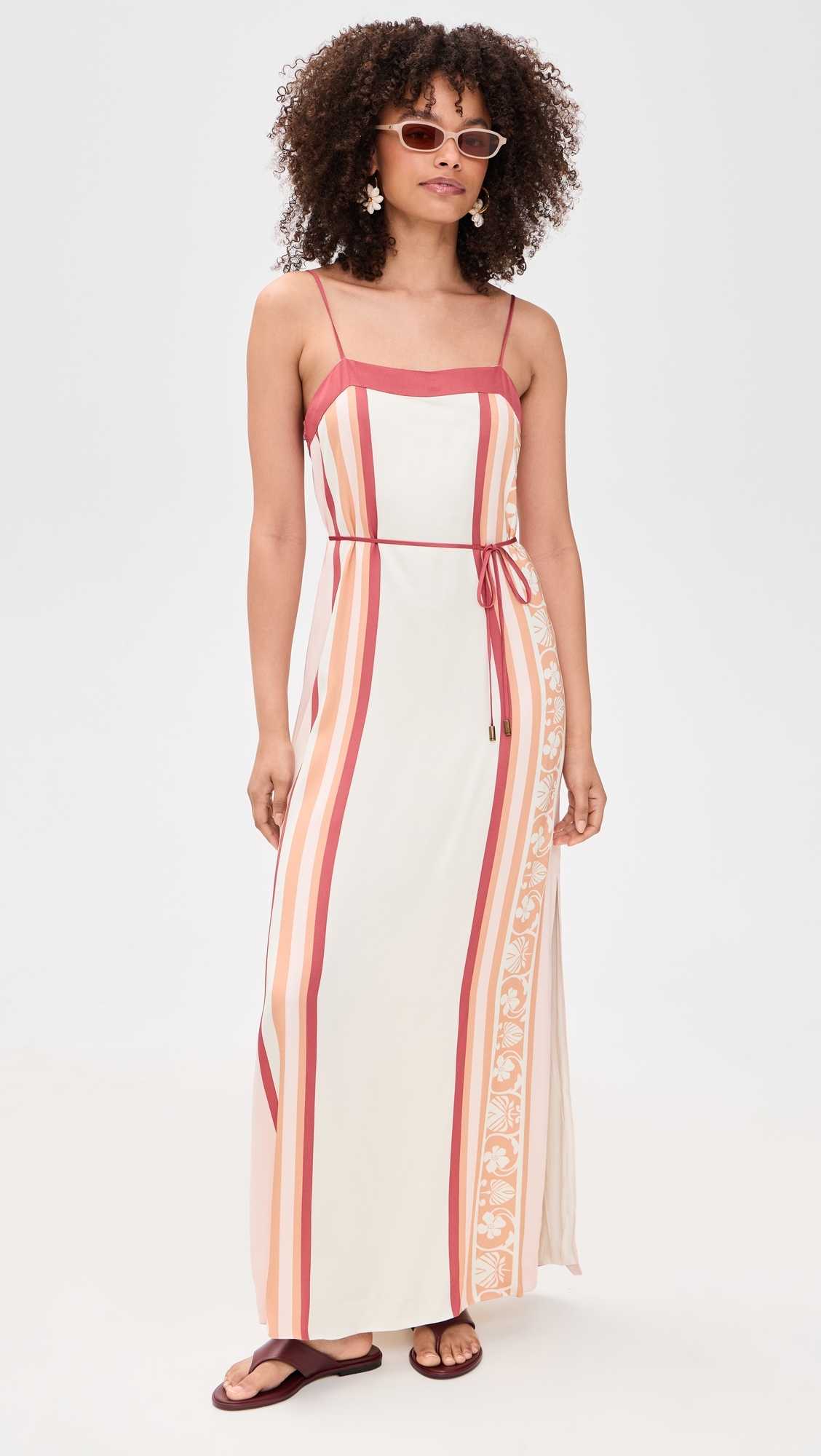 Lilia Maxi Dress Pink Brown