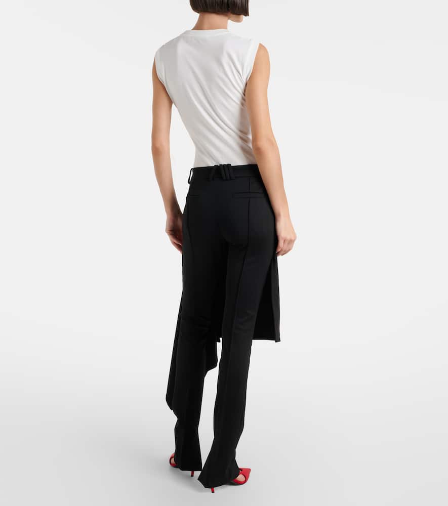 Draped slim pants