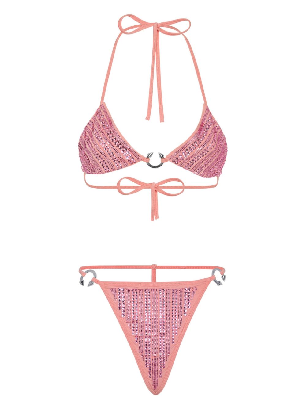 Crystal-embellished bikini - Black