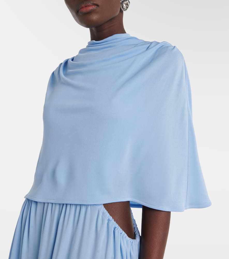 Frankie caped jersey maxi dress