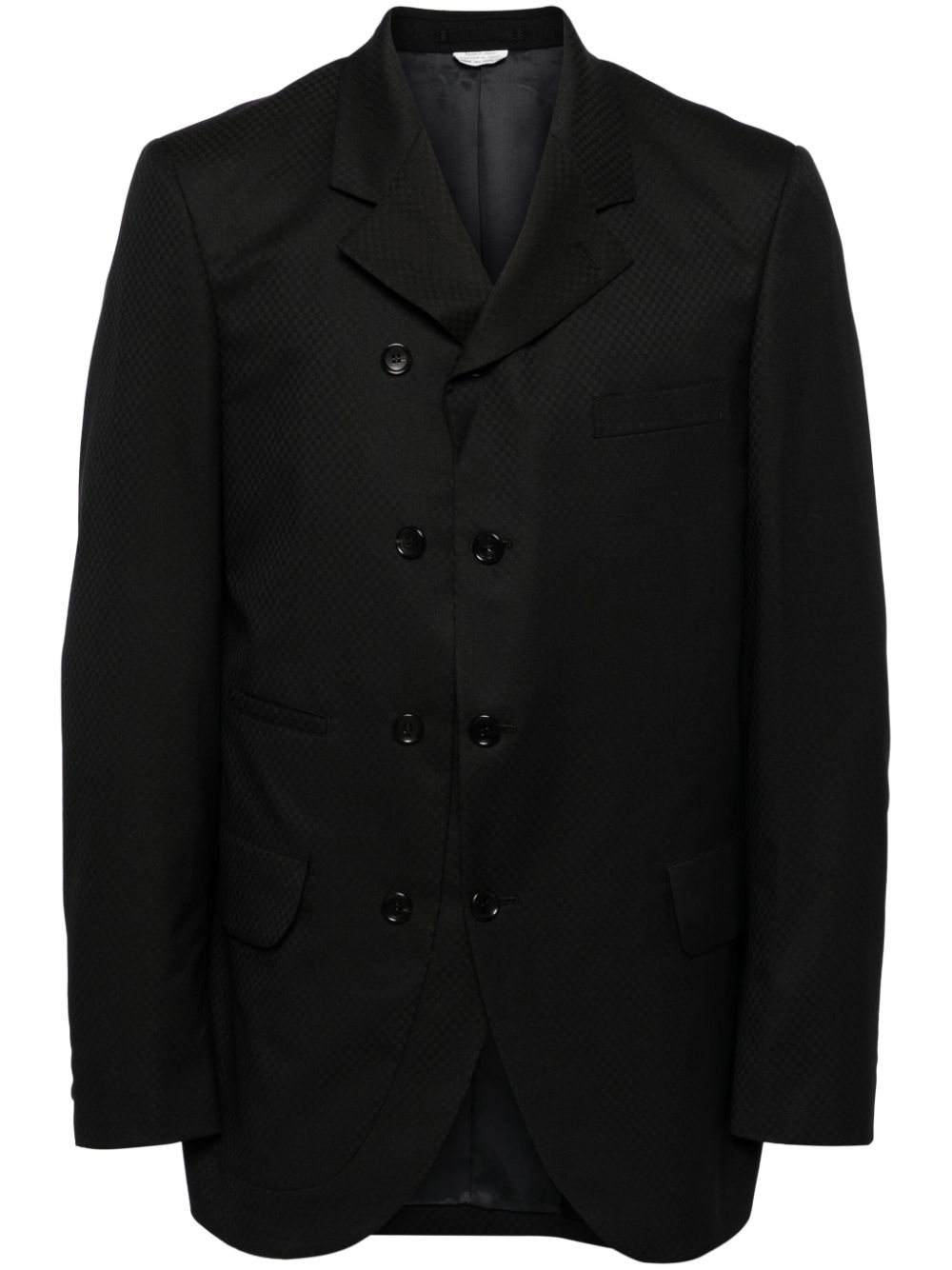 Mini checkerboard-pattern blazer - Black