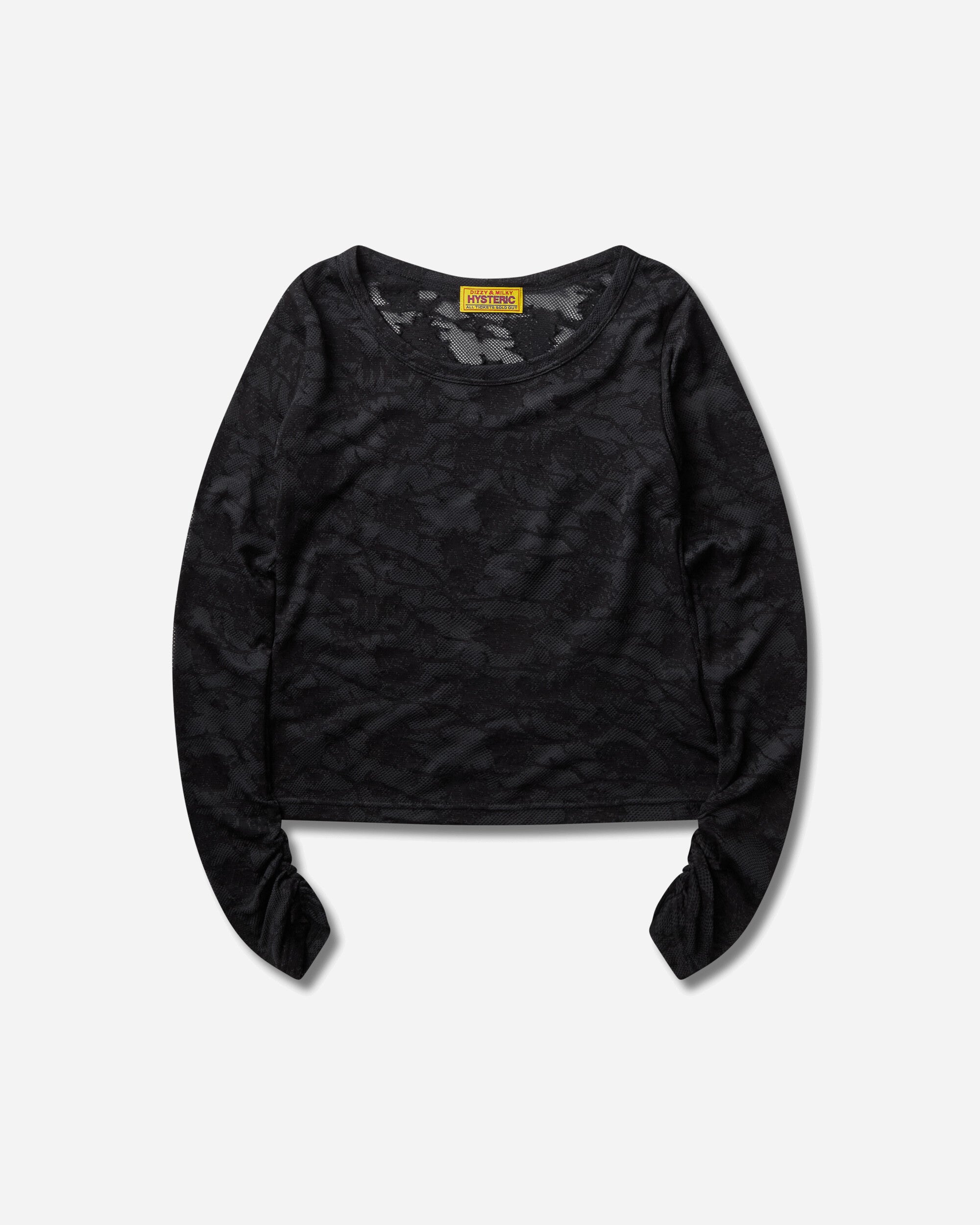 Women s Hysteric Rose Jacquard Baby T-Shirt Black