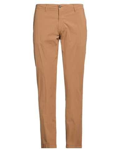 Man Pants Camel Size 36 Cotton, Elastane