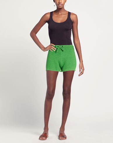 Woman Shorts & Bermuda Shorts Green Size S Acrylic, Polyamide, Polyester, Viscose, Wool