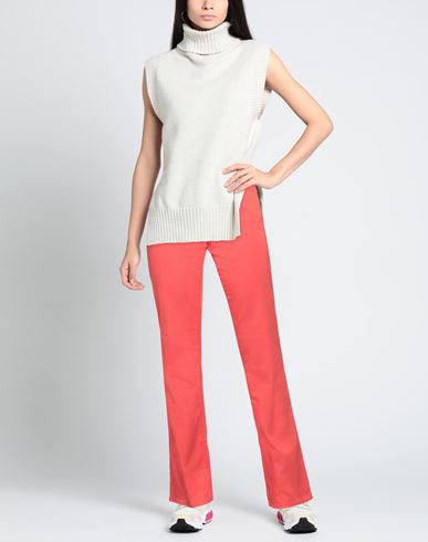 Woman Pants Tomato red Size 6 Cotton, Elastane