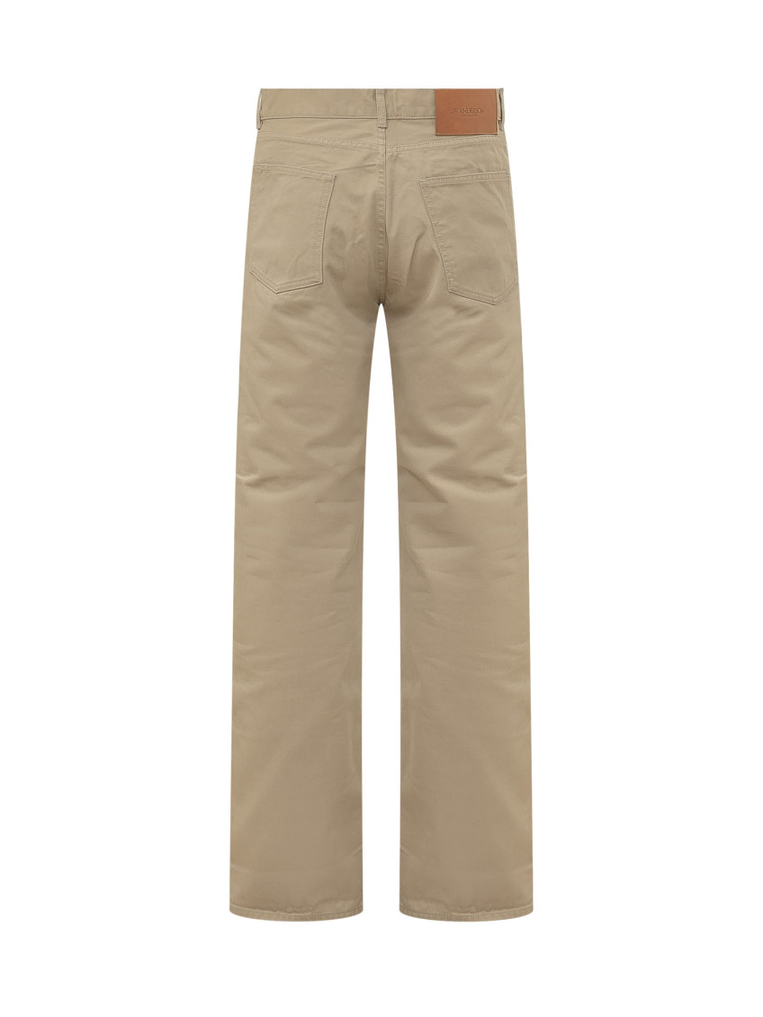Beige Mid Rise Jeans