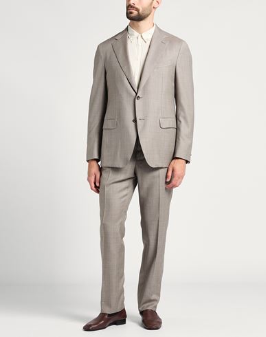 Man Suit Khaki Size 44 Super 130s Wool
