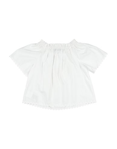 Kid Girl Top White Size 10 Cotton, Viscose, Polyester