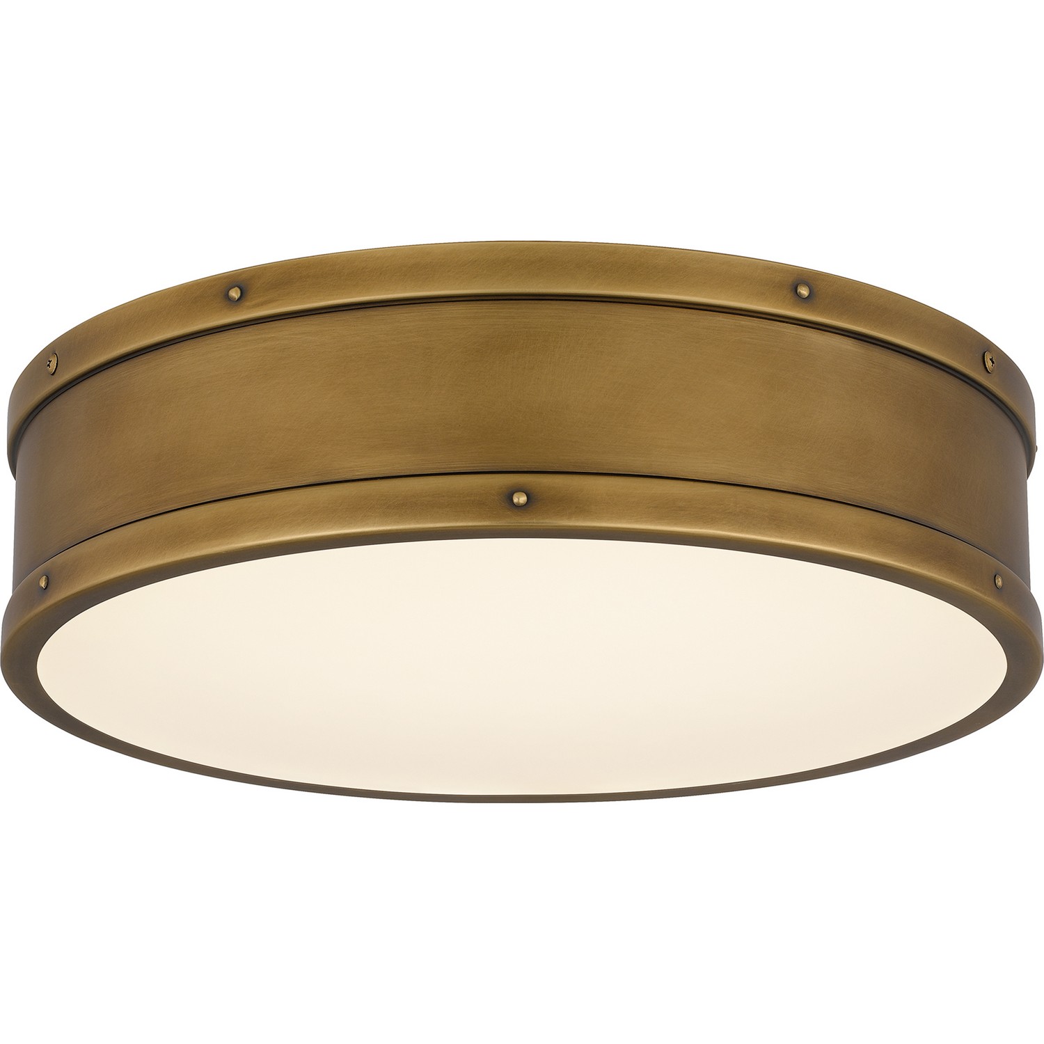 Weathered Brass LED Flush Mount from the Quoizel Flush Mount Collection