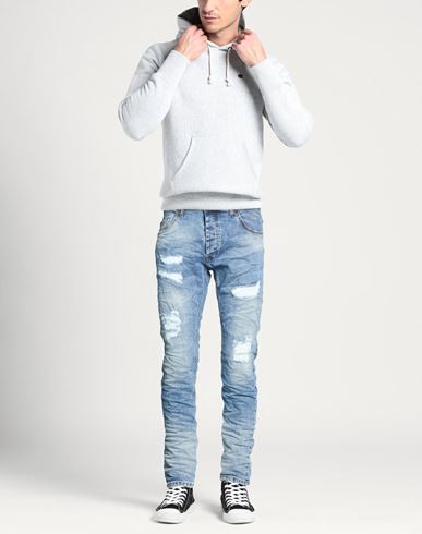 Man Jeans Blue Size 36 Cotton, Elastane