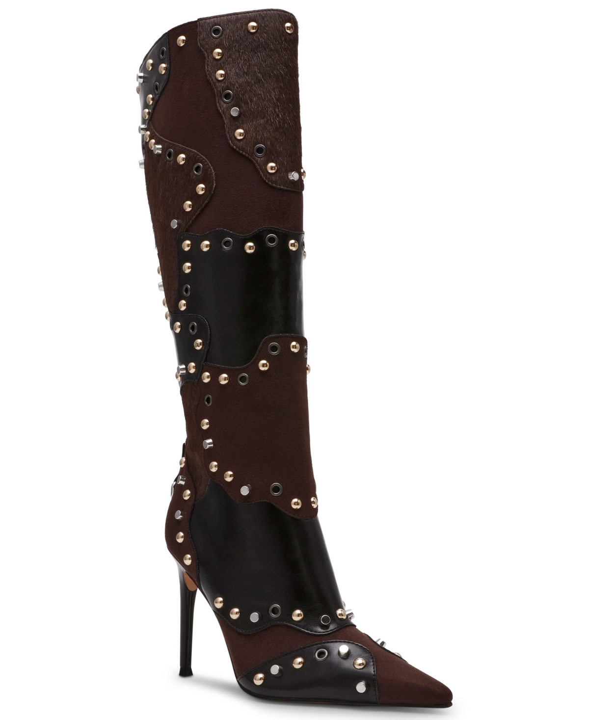 Women's Revive Studded Knee-High Novelty Dress Boots - Brown Multi