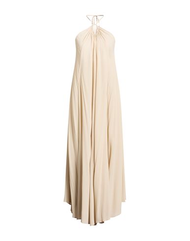 Woman Maxi dress Beige Size 2 Acetate, Silk