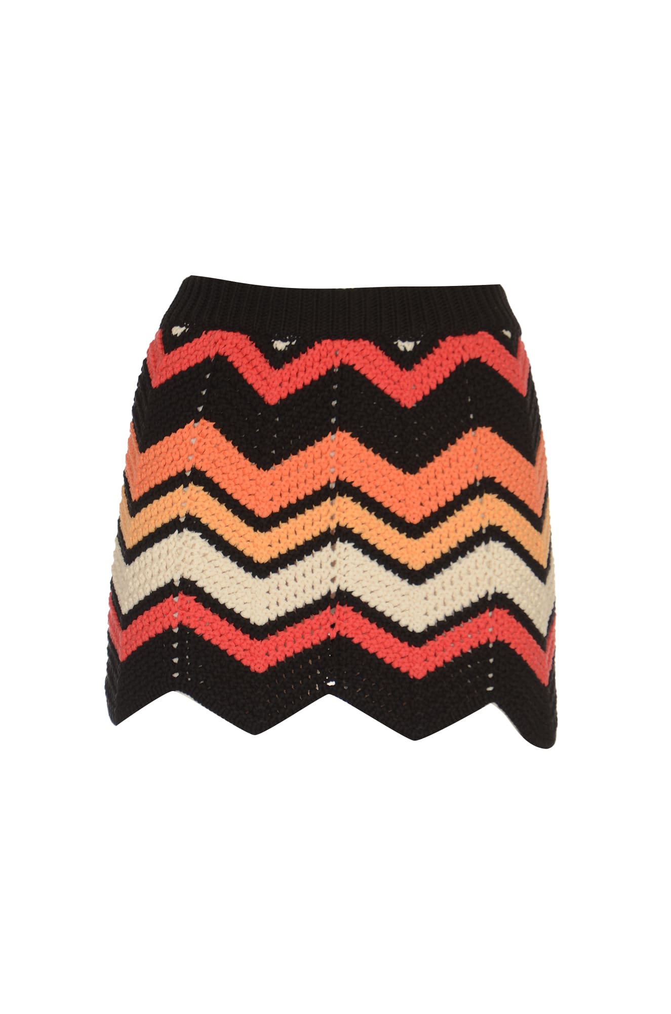 Multicolor Cotton Blend Miniskirt