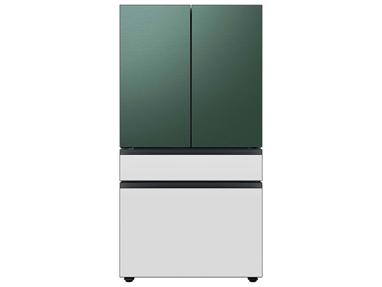 Bespoke 4-Door French Door Refrigerator Panel in White Glass - Middle Panel(RA-F36DMM12/AA)