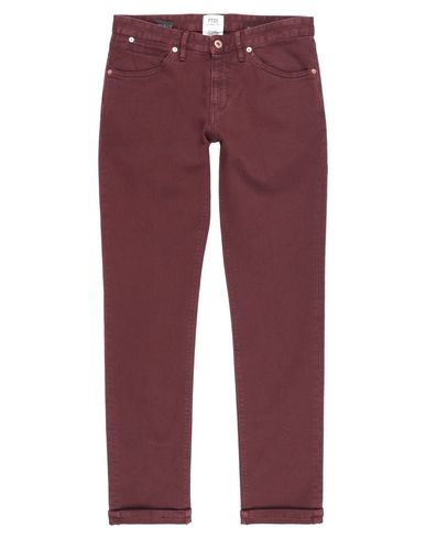 Man Jeans Burgundy Size 29 Cotton, Elastane
