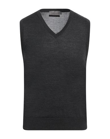 Canali Exclusive Man Sweater Charcoal Size 42 Wool