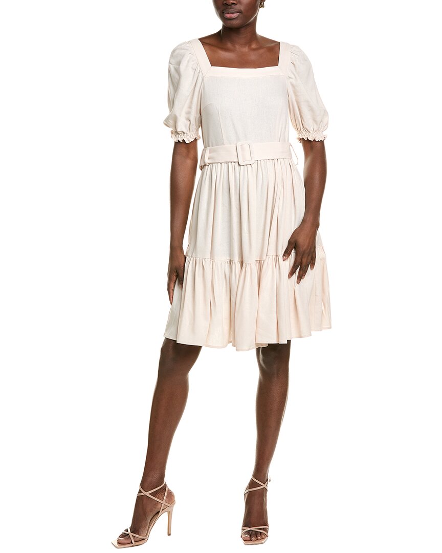 Linen-Blend Mini Dress