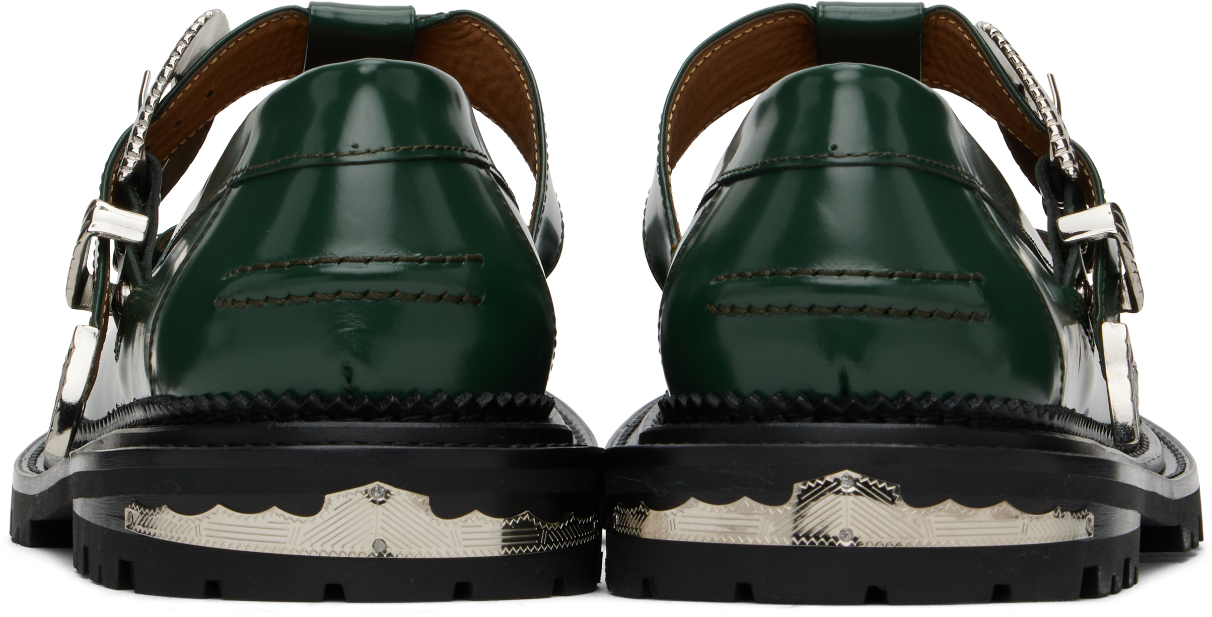 Toga Virilis Green Polished Loafers