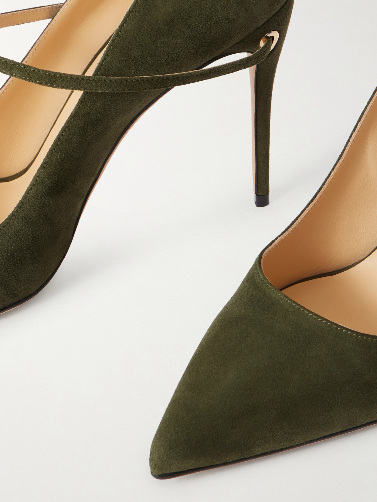 Lorenzo 105 Suede Pumps - Green