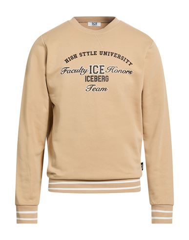Man Sweatshirt Sand Size XL Cotton, Polyester